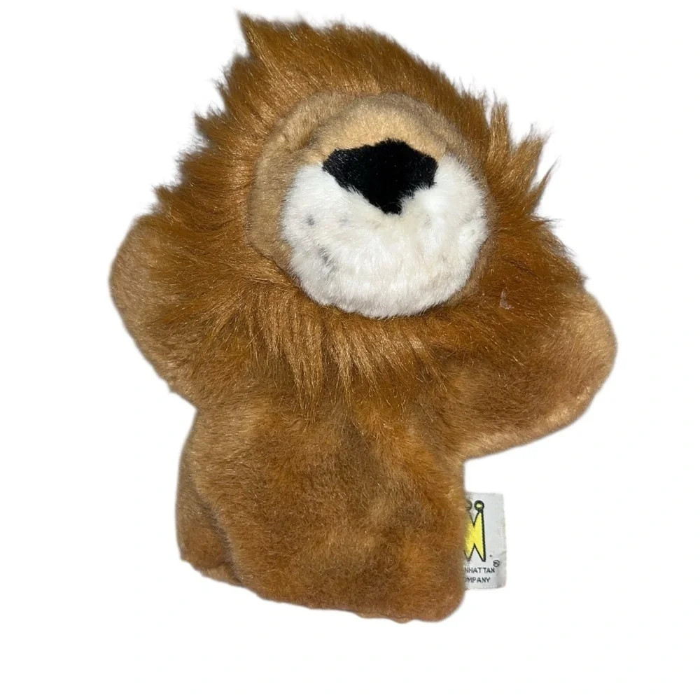 Vintage Lion hand puppet Manhattan toy company 1995